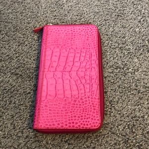 EUC LOFT Pink Leather passport holder/wallet